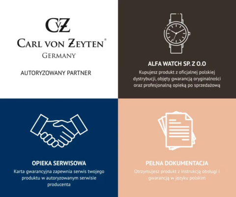Zegarek męski Carl von Zeyten Neukirch CVZ0005SBLS