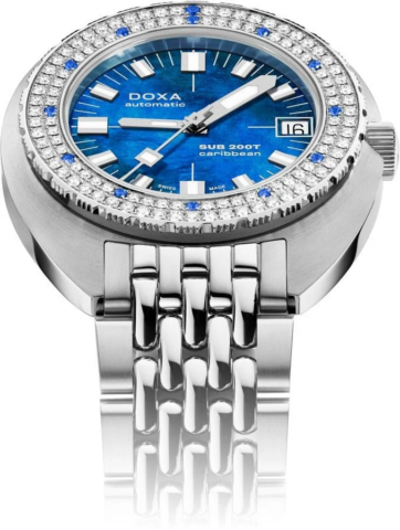 Zegarek damski DOXA SUB SUB 200T Diamonds Caribbean 804.10D.201.10