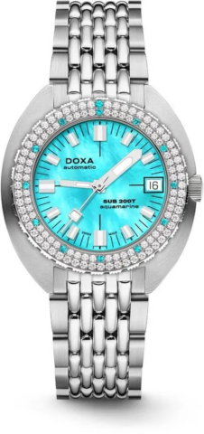 Zegarek damski DOXA SUB SUB 200T Diamonds Aquamarine 804.10D.241.10