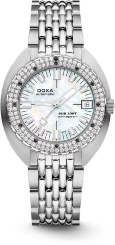 Zegarek damski DOXA SUB SUB 200T Diamonds Whitepearl 804.10D.011.10