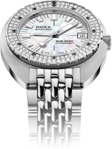Zegarek damski DOXA SUB SUB 200T Diamonds Whitepearl 804.10D.011.10