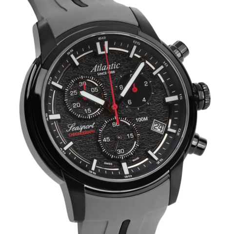 Zegarek męski Atlantic Seasport Chronograph 87461.46.61BKPU